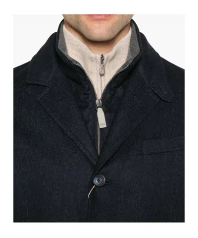 Herno Three-button Zipped Jacket In Black