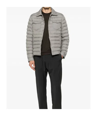Herno Buttoned Pocket Jacket In Gray