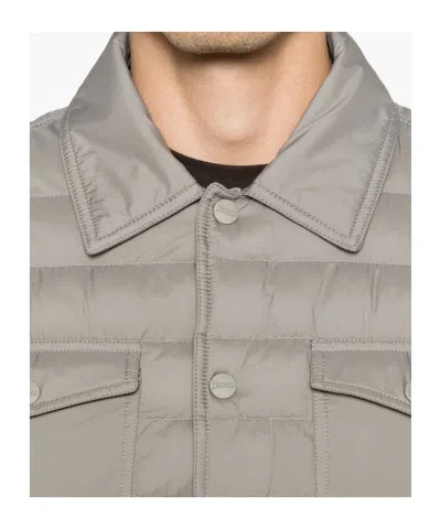 Herno Buttoned Pocket Jacket In Gray