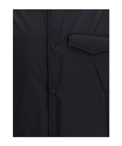 Herno Globe Lab Padded Shacket Jacket In Blue