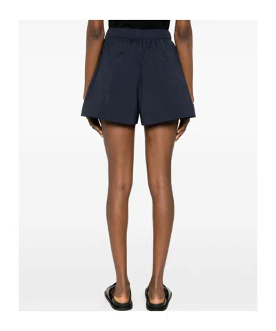 Herno Blue Solid Shorts In Blue