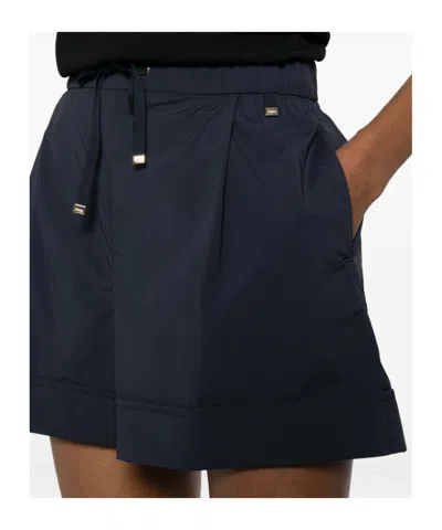 Herno Blue Solid Shorts In Blue