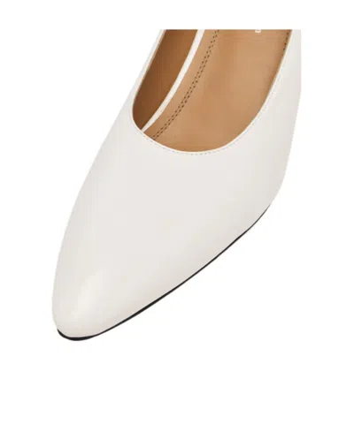 Maison Margiela Womens White H55 Pointed-toe Leather Courts Eur 40 / 7 Uk In Animal Print