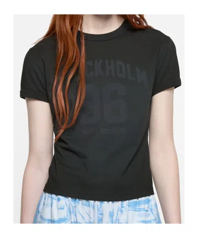 Acne Studios Logo-print Short-sleeve T-shirt In Black