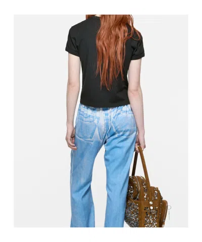 Acne Studios Logo-print Short-sleeve T-shirt In Black