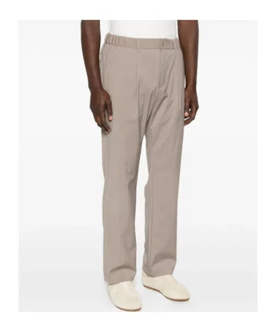 Herno Elasticated Pleated Trousers In Pink