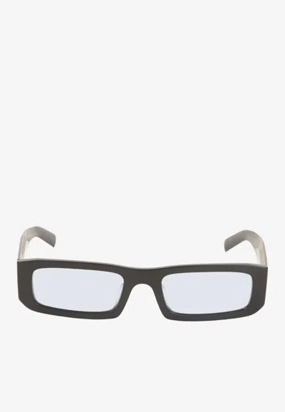 Prada Triangle Logo Rectangular Sunglasses In Orange