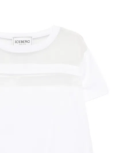 Iceberg Sheer-panel T-shirt In White