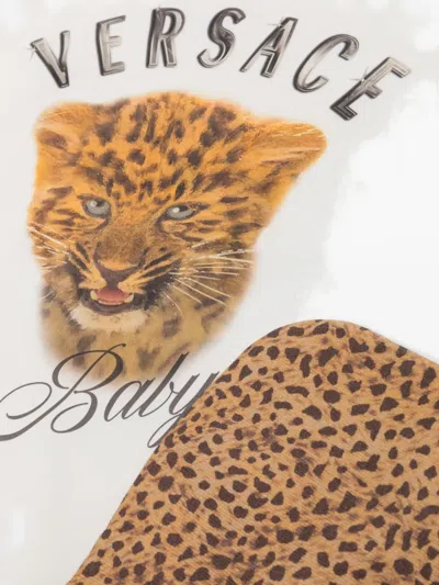 Versace Leopard-print Blanket In White