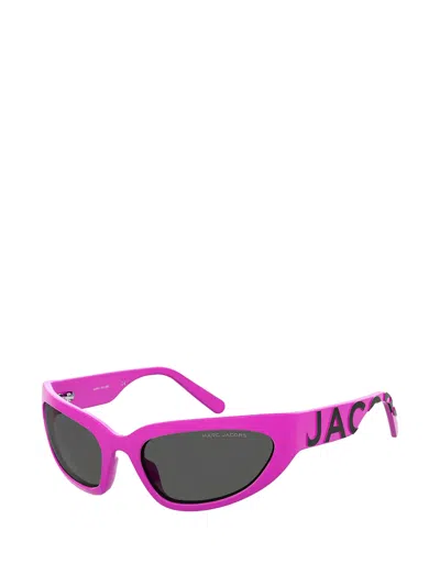 Marc Jacobs Rectangle-frame Sunglasses In Pink