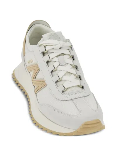 Moncler Pacey2 Sneaker In White Canvas And Leather In White