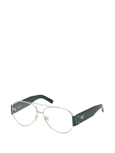 Mcm Double-bridge Pilot-frame Glasses In White