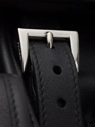 Prada Re-nylon Logo-plaque Backpack In Black