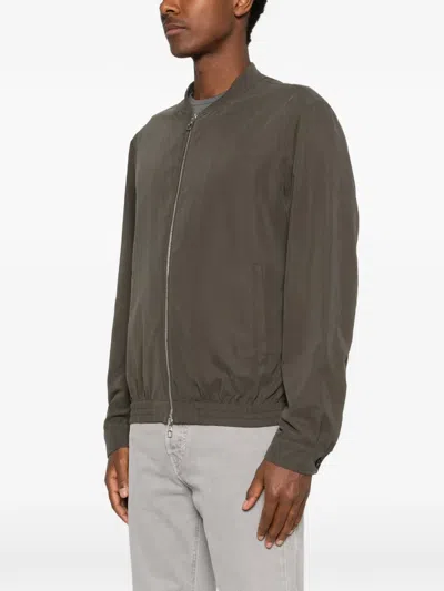 Montecore Zip-up Bomber Jacket In Brown