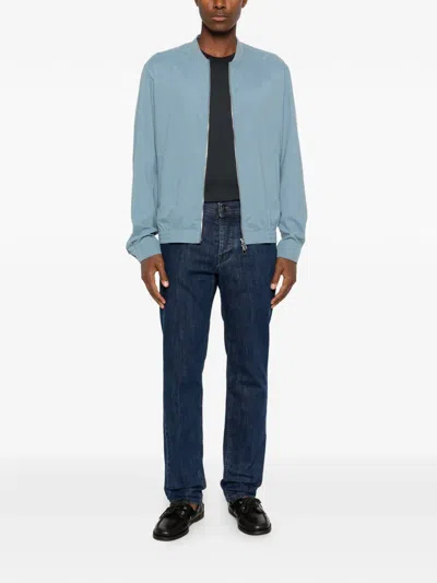 Montecore Zip-up Bomber Jacket In Blue