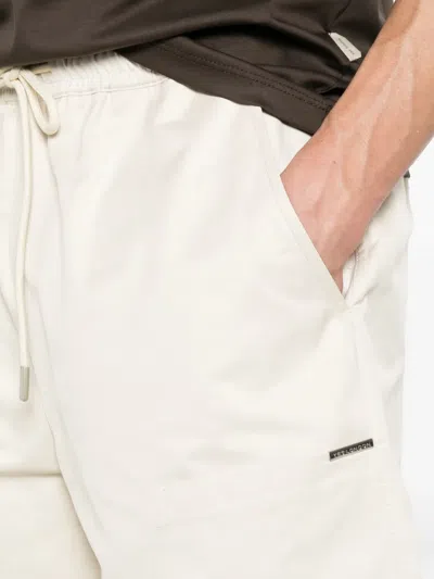 Yes London Drawstring Elasticated Shorts In Neutral