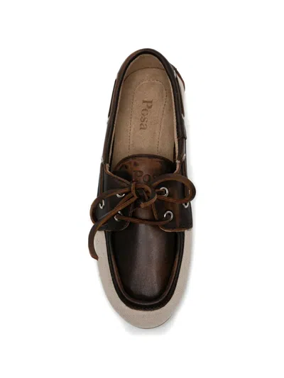 Posa Brushed Loafers In Multi