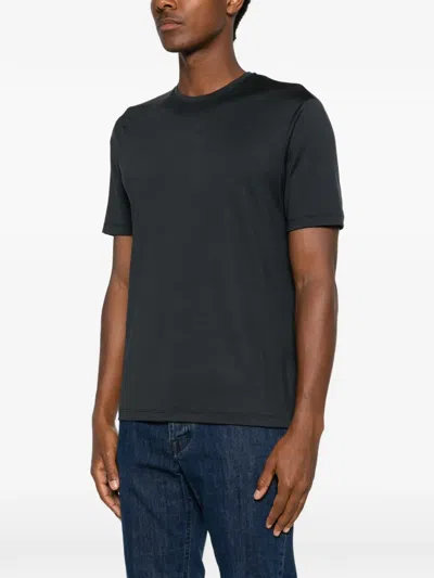 Montecore Slub-texture T-shirt In Black