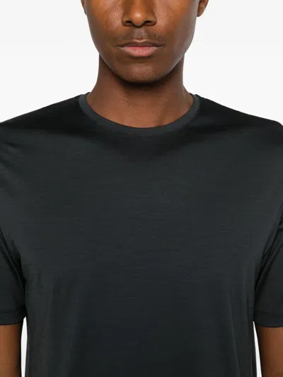 Montecore Slub-texture T-shirt In Black