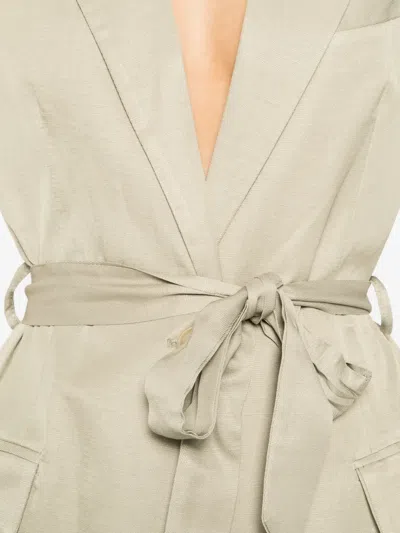Dixie Belted Sleeveless Suit In Neutral