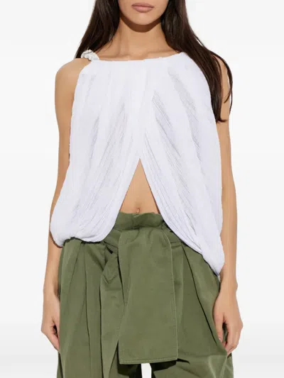 Balmain Bead-embellished Blouse In White