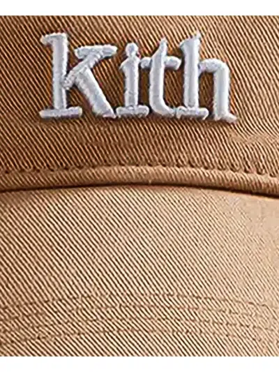 Kith Logo-embroidered Visor In Brown