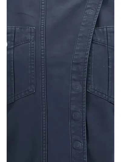 Isabel Marant Étoile Nouria Asymmetric Button-fastening Mini Dress In Black