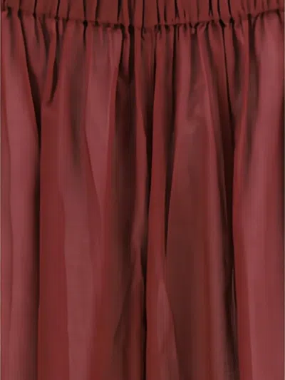 The Andamane Bordeaux Cotton Casual Pants In Red