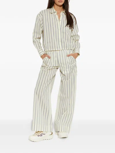 Moncler Stripe Pull-on Cotton Pants In Multi