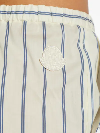 Moncler Stripe Pull-on Cotton Pants In Multi