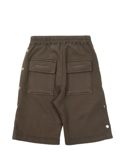 Rick Owens Press-stud Drawstring Shorts In Brown
