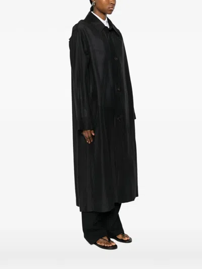 Soh Button-up Coat In Black
