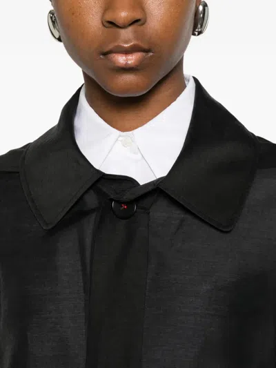 Soh Button-up Coat In Black