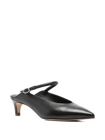 Lorena Paggi Pointed-toe Leather Pumps In Black