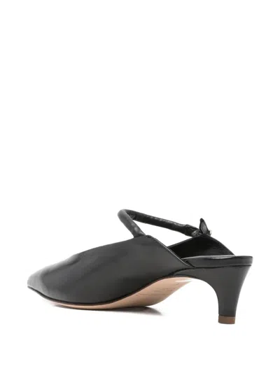 Lorena Paggi Pointed-toe Leather Pumps In Black