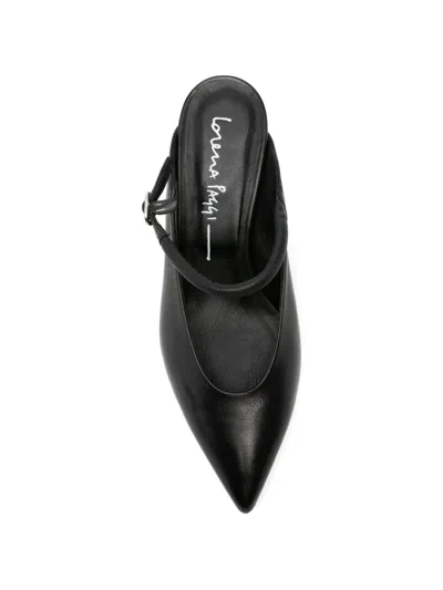 Lorena Paggi Pointed-toe Leather Pumps In Black