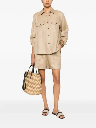 Weekend Max Mara Flap-pocket Shirt Jacket In Neutral