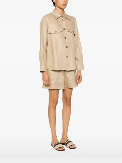 Weekend Max Mara Flap-pocket Shirt Jacket In Neutral