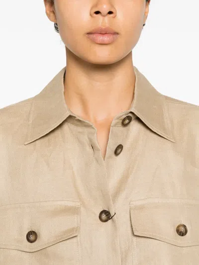 Weekend Max Mara Flap-pocket Shirt Jacket In Neutral