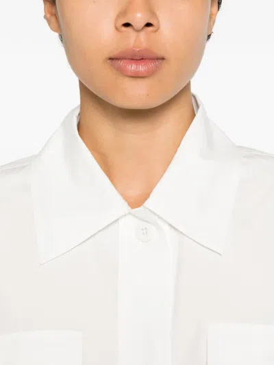Weekend Max Mara Flap-pocket Button-up Jacket In White