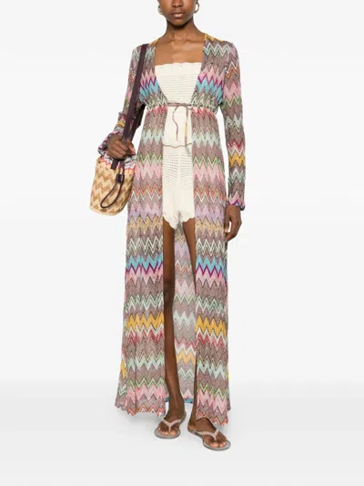 Missoni Zigzag-pattern V-neck Cover-up In Multi