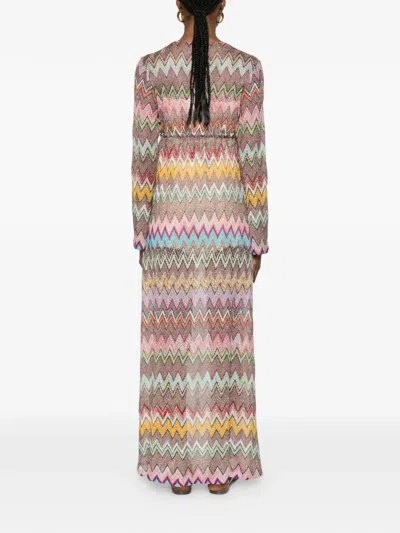 Missoni Zigzag-pattern V-neck Cover-up In Multi