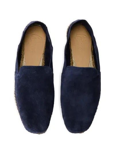 Castaã±er Java Blue Espadrillas With Contrasting Stitching And Pull-tab At The Heel In Suede Man In Blue