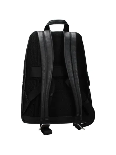 Piquadro Front-zip Backpack In Black