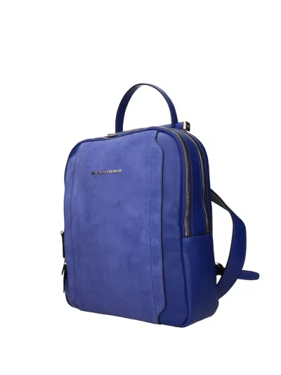 Piquadro Side-zip Backpack In Blue