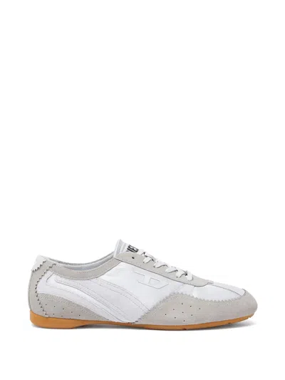 Diesel Blue D-mile-flat Sneakers In White