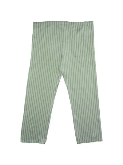 Bode Sylvan Stripe-pyjamas In Green