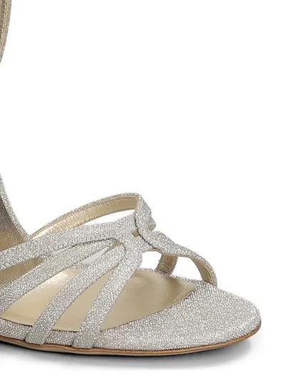 Casadei Julia Solar Eclipse Sandals In Silver