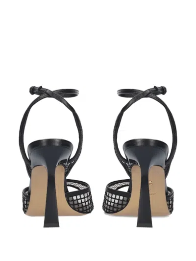 Lola Cruz Ruby Mesh-panel Sandals In Black