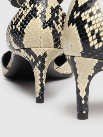 Khaite Python-print Ankle Strap Pumps With 4.5 Cm Heel In Neutral